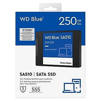 WD Blue SA510 250 GB Sata SSD 555/440 (WDS250G3B0A)