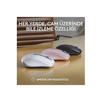 Logitech MX Anywhere 3S Kompakt 8000 DPI Optik Sensrl Sessiz Bluetooth Kablosuz Mouse, Pembe 910-006931