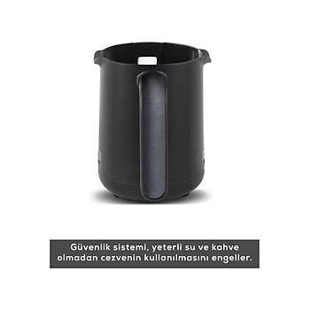 Karaca Hat�r K�zde T�rk Kahvesi ve T�rk Kahve Makinesi Shiny Black 5 Fincan Kapasiteli Bol K�p�kl�