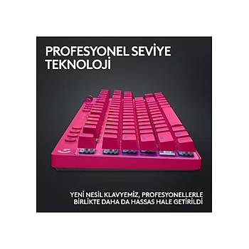 Logitech G PRO X TKL LIGHTSPEED Pembe 920-012159 RGB Tactile Switch Kablosuz Mekanik Oyuncu Klavye