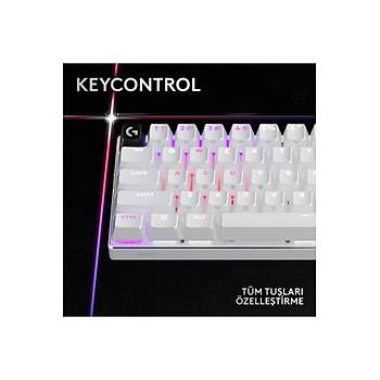 LOGITECH G PRO X 60 LIGHTSPEED KABLOSUZ OYUN KLAVYESI TKL 920-011930 BEYAZ