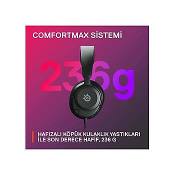 Steelseries Arctis Nova 1 Siyah SSH61606 Kablolu Multi-System Oyuncu Kulakl�k 2 YIL STEELSERIES TURKIYE GARANTILIDIR