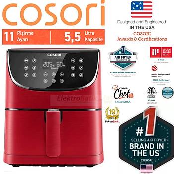 COSORI PREMIUM XXL CP158-AF 5.5LT 1700W DOKUNMATIK AIRFRYER KIRMIZI