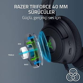 Razer Kraken V4 X Siyah USB-C RZ04-05180100-R3M1 Chroma RGB Kablolu Oyuncu Kulakl�k