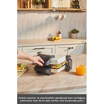 Karaca Swiss Izgara ve Tost Makinesi 1800W Bej