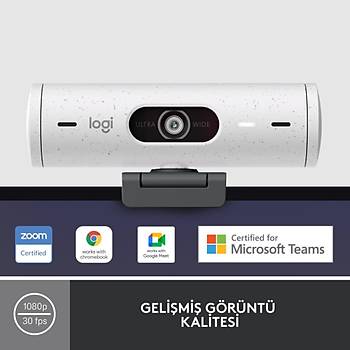 LOGITECH BRIO 500 FULL HD 1080P MIKROFONLU WEB KAMERASI  BEYAZ 960-001428