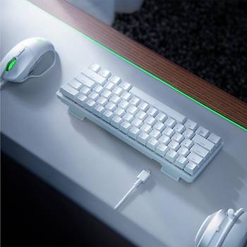 Razer Huntsman Mini Mercury Beyaz  RZ03-03390300-R3M1 Purple Switch Kablolu Mekanik Oyuncu Klavye