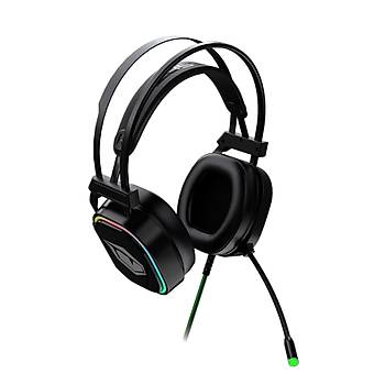 Pusat Lite 7.1 Surround Ses RGB Hafif Oyuncu Kulakl - Siyah