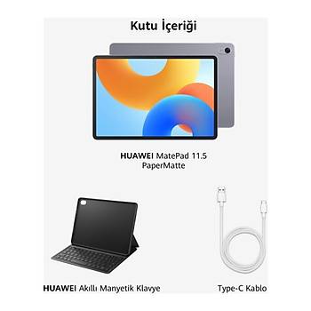 HUAWEI�MATEPAD 11.5 PAPERMATTE EDITION 8GB 256GB KLAVYEL� TABLET UZAY GRISI TKR-W09