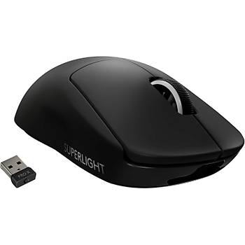 Logitech G PRO X Superlight 910-005881 Siyah Lightspeed Hero �arjl� Optik Kablosuz Oyuncu Mouse