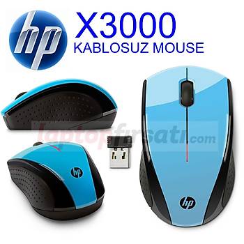 HP WIRELESS KABLOSUZ OPTK MOUSE X3000 MAVI K5D27AA