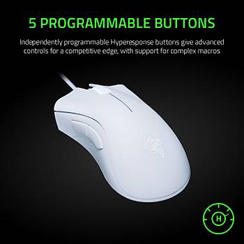 Razer DeathAdder Essential Beyaz RZ01-03850200-R3M1 Optik Kablolu Oyuncu Mouse
