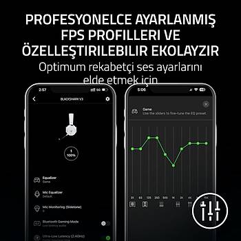 Razer BlackShark V3 Beyaz RZ04-05410400-R3M1 HyperSpeed Kablosuz E-Spor Oyuncu Kulakl�k