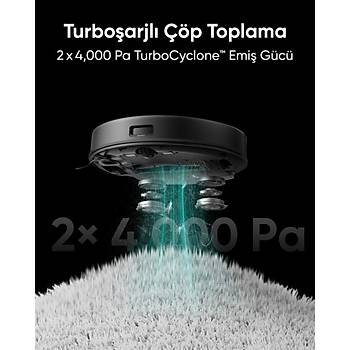 ANKEREUFY CLEAN X8 PRO AKILLI ROBOT SUPURGE  CIFT TURBIN 2X4000PA CEKIM GUCU