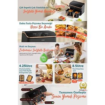 COSORI 8 IN 1 8.5 LT CIFT BOLGELI AIR FRYER ?CAF-R901-AEU