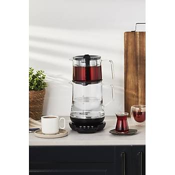 Homend Royaltea 1746H Konusan CAM Cay Makinesi 1800W 1,5lt CAM Isitici 1Lt. Cam Demlik