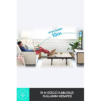 Logitech K400 Plus 920-007149 Touchpad Dokunmatik Smart TV Siyah Q Kablosuz Klavye