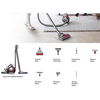 Dyson Cinetic Big Ball Absolute 2 Elektrikli S�p�rge 228415-01 2 Y�l Dyson T�rkiye Garantili