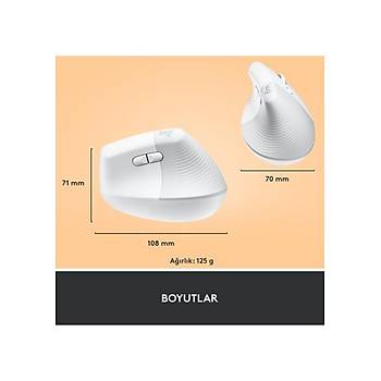 Logitech Lift BEYAZ 910-006475 Ergonomik Dikey Optik Kablosuz Mouse