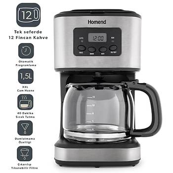 Homend Coffebreak 5046h Otomatik Zaman Ayarli XL 12 Fincan Filtre Kahve Makinesi 
