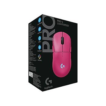 Logitech G Pro 2 L�ghtspeed Pembe 910-007310 44K Hero 2 Optik LIGHTSYNC RGB �arjl� 80gram Kablosuz Oyuncu Mouse