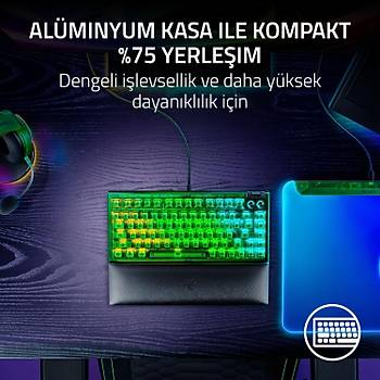 Razer BlackWidow V4 75% Phantom Green Ed. RZ03-05003300-R3M1 RGB TKL Tactile Switch Kablolu Mekanik Oyuncu Klavye