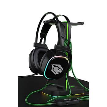 Pusat Lite 7.1 Surround Ses RGB Hafif Oyuncu Kulakl - Siyah