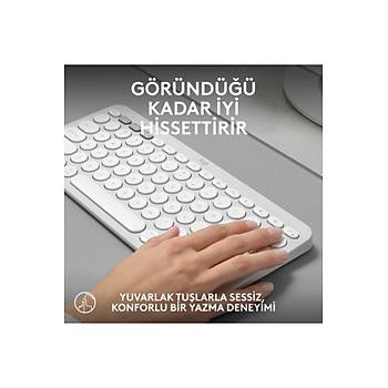 Logitech Pebble Keys 2 K380S 920-011860 Beyaz TKL Q Kablosuz Klavye
