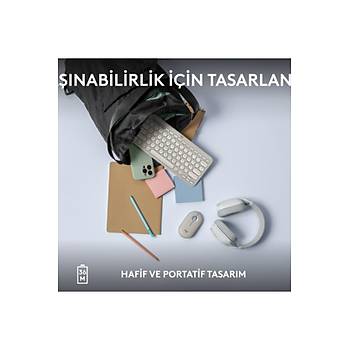 Logitech Pebble Keys 2 K380S 920-011860 Beyaz TKL Q Kablosuz Klavye