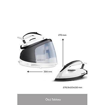Homend Steamwork 1167H 2400 Watt Buhar Kazanl� �t� - Siyah / Beyaz -