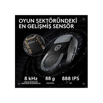 Logitech G PRO X Superlight 2C Siyah 910-007532 44K Lightspeed Hero 2 Optik �arjl� 51gram Kablosuz Oyuncu Mouse