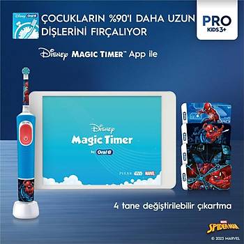 Oral-B Vitality Pro Spiderman Ozel Seri Cocuklar Icin Sarj Edilebilir Dis Fircasi