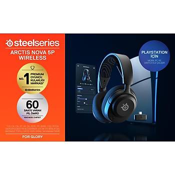 Steelseries Arctis Nova 5P Siyah SSH61673 Kablosuz Oyuncu Kulakl�k 2 YIL STEELSERIES TURKIYE GARANTILIDIR