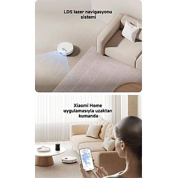 Xiaomi Robot Vacuum S40 Beyaz Ak�ll� Robot S�p�rge + Paspas -10000 Pa Emi� G�c� (Xiaomi Tr Garantili)