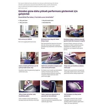 Philips Steam Iron 5000 serisi DST5020 30 2400W Buharli Utu 2 YIL PHILIPS TURKIYE GARANTILI
