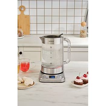 Karaca x Refika G�nl�bol Xl Cam �ay Makinesi Chrome