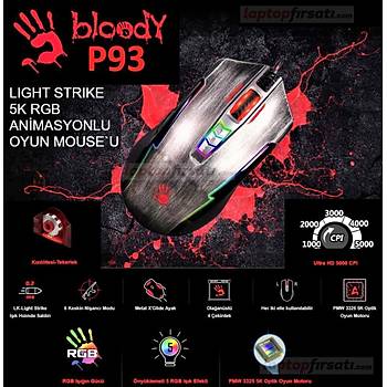 Bloody P93 Lk 5K Multi Core Kurun Gri 5000Cp-Rgb Oyuncu Mouse