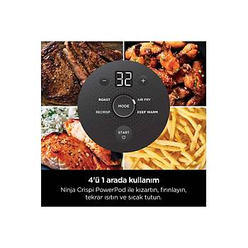 Ninja Cr�spi 4-in-1 Ta��nabilir Cam Hazneli Pi�irme Sistemi - Stone FN101EUST