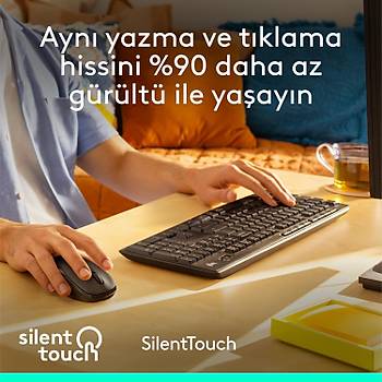 Logitech MK295 Siyah 920-009804 Kablosuz Klavye Mouse Set
