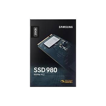 Samsung 980 250GB MZ-V8V250BW 2900MB-1300MB/Sn PCIe 3.0 x4 NVMe M.2 SSD 5 YIL Samsung TURKIYE Garantili
