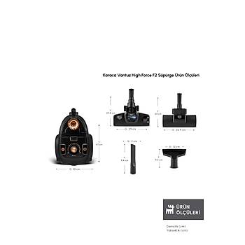 Karaca Vantuz High Force F2 Matte Black Copper Elektrikli S�p�rge