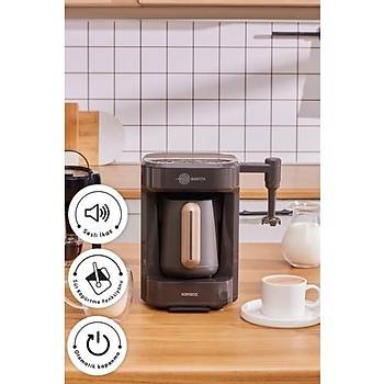 Karaca Hat�r Barista T�rk Kahve Makinesi ? 5 Fincan, S�t K�p�rtme ve S�tl� ��ecek Haz�rlama �zellikli, Kolay Temizlenen Ceviz Kahverengi