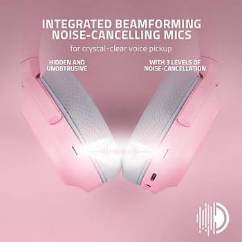 Razer Barracuda Quartz Kablosuz Pembe Oyuncu Kulaklk RZ04-03790300-R3M1