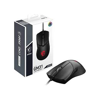 MSI Clutch GM31 Lightweight RGB Makrolu Ergonomik Optik Kablolu Oyuncu Mouse