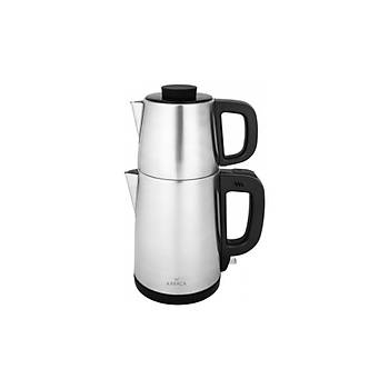 KARACA TEA BREAK INOX SIYAH 1650 W CELIK SU ISITICI CAY MAKINESI KE-CM1651 