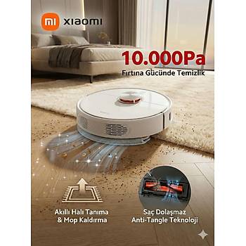 Xiaomi Robot Vacuum S40 Beyaz Ak�ll� Robot S�p�rge + Paspas -10000 Pa Emi� G�c� (Xiaomi Tr Garantili)