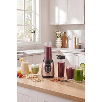 Karaca Blendfit Go Rosegold Personal Ki�isel Smoothie Blender Buz K�r�c�l� �ift Hazne  600ml & 400ml