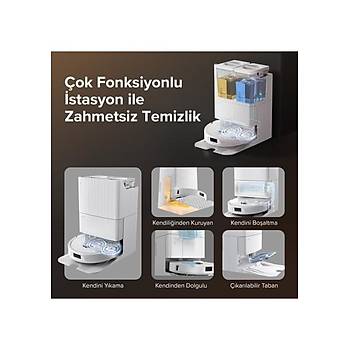 Roborock Qrevo S ��p �stasyonlu Beyaz Ak�ll� Robot S�p�rge