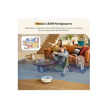 Roborock Q8 Ak�ll� Robot S�p�rge Beyaz 10.000 Pa Cekis Gucu 2 YIL ROBOROCK TURKIYE GARANTILI