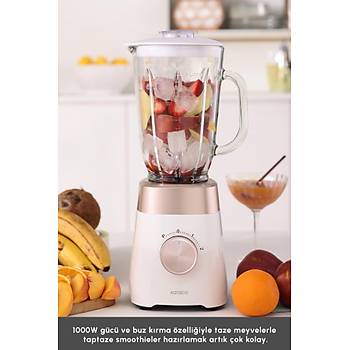 Karaca Multiblend Smoothie Blender Krem 1000W